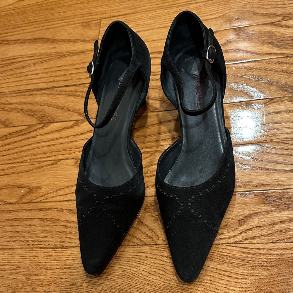Aerosoles Leather/Suede Elegant Black Women's Shoes
